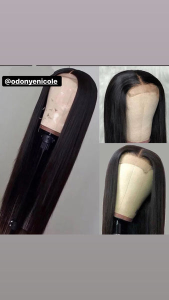 Reponzel 28 Inch 5x5 HD Human Straight Wig