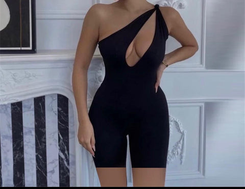 Stopping Traffic One Shoulder Strap Romper