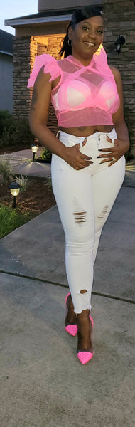 Pink Friday See Through Blouse ( Shades Sold Separately)