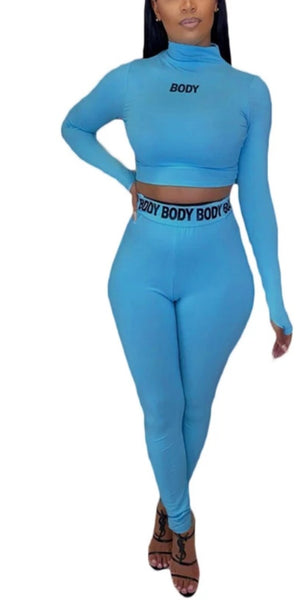 2 Pc Body Pants Set