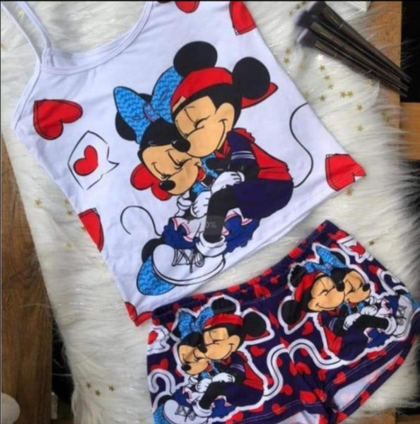 Cartoon 2pc Pajamas Set  (Small-2x)