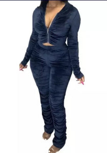 Make You Beg 2pc Ruffled Pants Tracksuit Plus Size