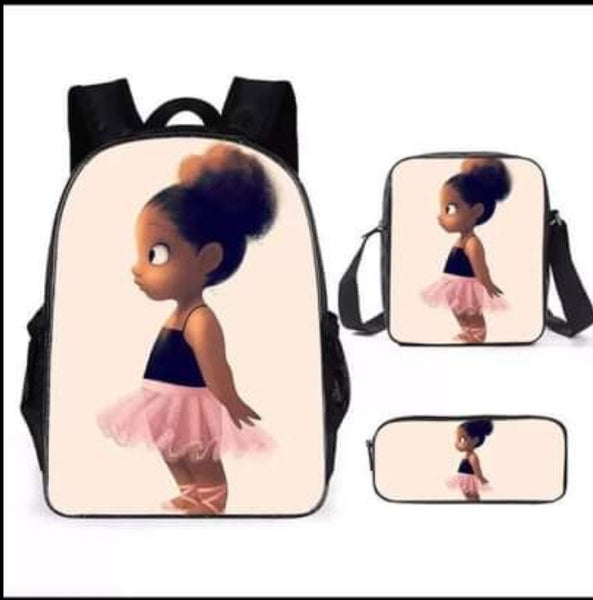 Little Brown Princess/ Prince Bookbag Bundle Set