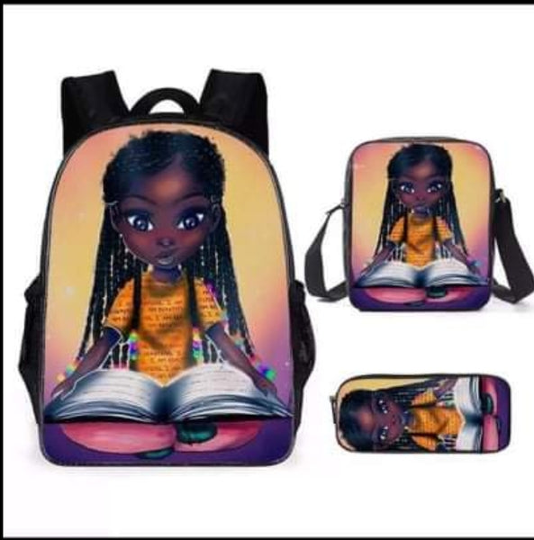 Little Brown Princess/ Prince Bookbag Bundle Set